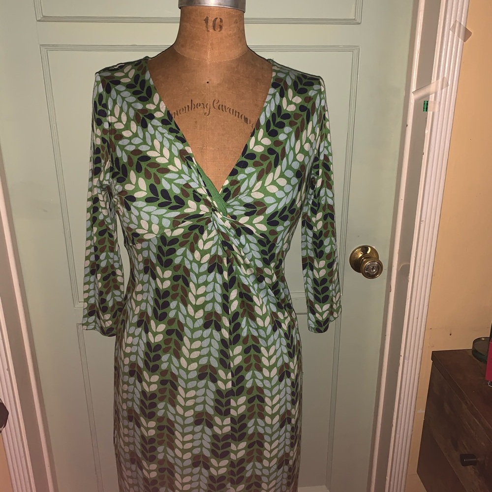 Biden Green Pattern Dress